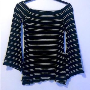 Free People Bell Sleeve Side Slit “Tunic” Top